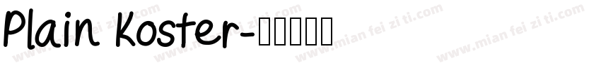 Plain Koster字体转换